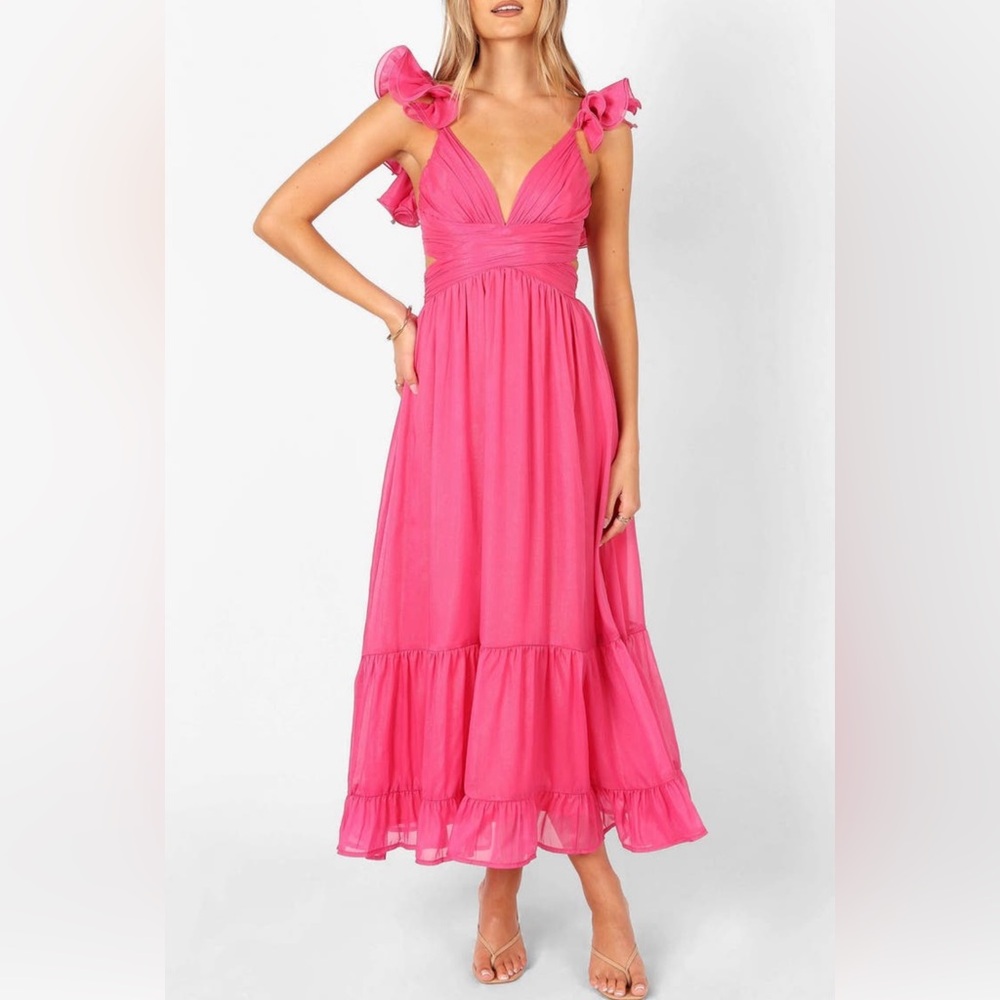 Petal & Pup Bonito Ruffle Maxi Dress - size medium